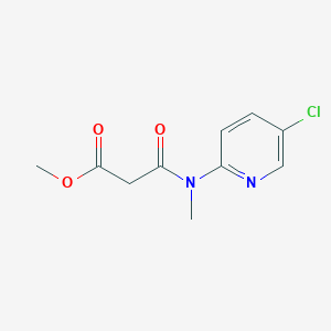 molecular formula C10H11ClN2O3 B2975242 Methyl 3-((5-chloropyridin-2-yl)(methyl)amino)-3-oxopropanoate CAS No. 2416237-18-6