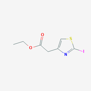 molecular formula C7H8INO2S B2975243 Ethyl 2-(2-iodo-1,3-thiazol-4-yl)acetate CAS No. 1824287-37-7