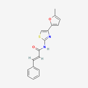 molecular formula C17H14N2O2S B2975246 N-(4-(5-methylfuran-2-yl)thiazol-2-yl)cinnamamide CAS No. 476642-55-4