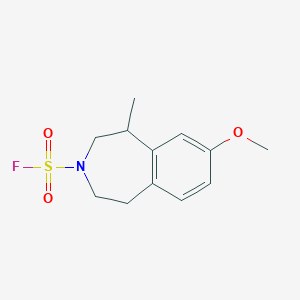 molecular formula C12H16FNO3S B2975248 7-Methoxy-5-methyl-1,2,4,5-tetrahydro-3-benzazepine-3-sulfonyl fluoride CAS No. 2411274-96-7