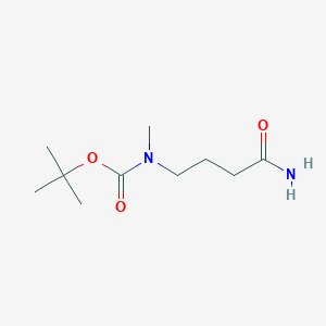 molecular formula C10H20N2O3 B2975256 tert-Butyl 3-carbamoylpropylmethylcarbamate CAS No. 317345-81-6