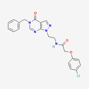 N-(2-(5-benzyl-4-oxo-4,5-dihydro-1H-pyrazolo[3,4-d]pyrimidin-1-yl)ethyl)-2-(4-chlorophenoxy)acetamide