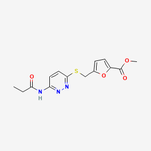 Methyl 5-(((6-propionamidopyridazin-3-yl)thio)methyl)furan-2-carboxylate