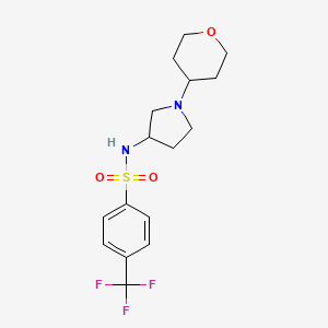 N-[1-(Oxan-4-yl)pyrrolidin-3-yl]-4-(trifluoromethyl)benzenesulfonamide