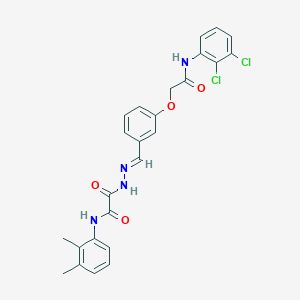 molecular formula C25H22Cl2N4O4 B297528 2-(2-{3-[2-(2,3-dichloroanilino)-2-oxoethoxy]benzylidene}hydrazino)-N-(2,3-dimethylphenyl)-2-oxoacetamide 