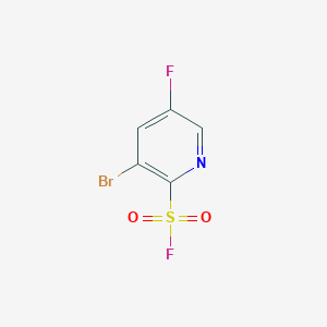 molecular formula C5H2BrF2NO2S B2975286 3-溴-5-氟吡啶-2-磺酰氟 CAS No. 2344679-95-2