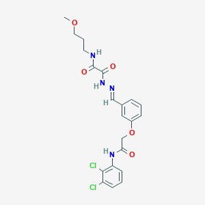 molecular formula C21H22Cl2N4O5 B297529 2-(2-{3-[2-(2,3-dichloroanilino)-2-oxoethoxy]benzylidene}hydrazino)-N-(3-methoxypropyl)-2-oxoacetamide 