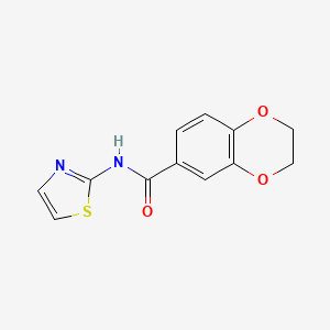 molecular formula C12H10N2O3S B2975294 N-(1,3-thiazol-2-yl)-2,3-dihydro-1,4-benzodioxine-6-carboxamide CAS No. 882309-33-3