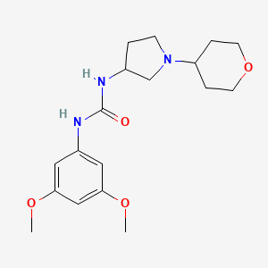 molecular formula C18H27N3O4 B2975305 1-(3,5-Dimethoxyphenyl)-3-[1-(oxan-4-yl)pyrrolidin-3-yl]urea CAS No. 2415487-50-0