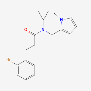 molecular formula C18H21BrN2O B2975318 3-(2-bromophenyl)-N-cyclopropyl-N-((1-methyl-1H-pyrrol-2-yl)methyl)propanamide CAS No. 1797613-13-8