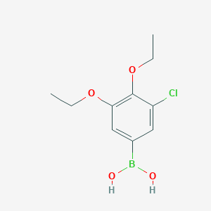 molecular formula C10H14BClO4 B2975326 3-Chloro-4,5-diethoxyphenylboronic acid CAS No. 2096337-72-1
