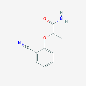 molecular formula C10H10N2O2 B2975330 2-(2-Cyanophenoxy)propanamide CAS No. 1040063-76-0