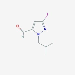 molecular formula C8H11IN2O B2975334 5-Iodo-2-(2-methylpropyl)pyrazole-3-carbaldehyde CAS No. 2226182-10-9
