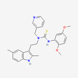 molecular formula C27H30N4O2S B2975348 3-(2,5-dimethoxyphenyl)-1-(2-(2,5-dimethyl-1H-indol-3-yl)ethyl)-1-(pyridin-3-ylmethyl)thiourea CAS No. 850933-79-8