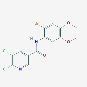 molecular formula C14H9BrCl2N2O3 B2975352 N-(6-bromo-2,3-dihydro-1,4-benzodioxin-7-yl)-5,6-dichloropyridine-3-carboxamide CAS No. 854041-47-7