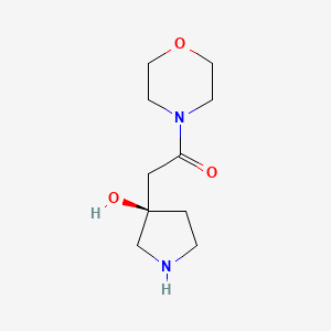 molecular formula C10H18N2O3 B2975360 2-(3-Hydroxypyrrolidin-3-yl)-1-morpholinoethan-1-one CAS No. 1782586-43-9