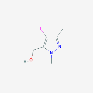 molecular formula C6H9IN2O B2975362 (4-碘-1,3-二甲基-1H-吡唑-5-基)甲醇 CAS No. 1356998-41-8