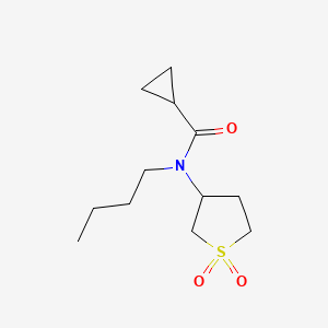 molecular formula C12H21NO3S B2975372 N-butyl-N-(1,1-dioxidotetrahydrothiophen-3-yl)cyclopropanecarboxamide CAS No. 898413-12-2