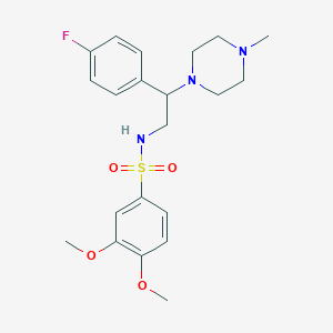 N-(2-(4-fluorophenyl)-2-(4-methylpiperazin-1-yl)ethyl)-3,4-dimethoxybenzenesulfonamide