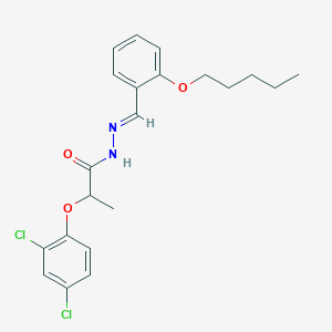 molecular formula C21H24Cl2N2O3 B297538 2-(2,4-dichlorophenoxy)-N'-[2-(pentyloxy)benzylidene]propanohydrazide 