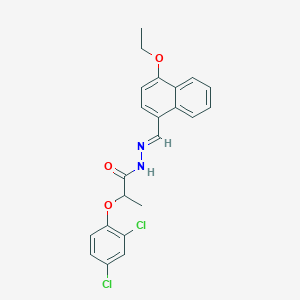 molecular formula C22H20Cl2N2O3 B297539 2-(2,4-dichlorophenoxy)-N'-[(E)-(4-ethoxynaphthalen-1-yl)methylidene]propanehydrazide 