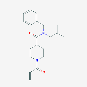 molecular formula C20H28N2O2 B2975390 N-Benzyl-N-(2-methylpropyl)-1-prop-2-enoylpiperidine-4-carboxamide CAS No. 2361877-80-5