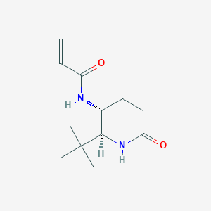 molecular formula C12H20N2O2 B2975403 N-[(2S,3R)-2-tert-butyl-6-oxopiperidin-3-yl]prop-2-enamide CAS No. 2093989-36-5