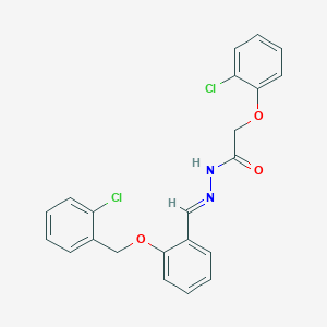 molecular formula C22H18Cl2N2O3 B297542 N'-[(E)-{2-[(2-chlorobenzyl)oxy]phenyl}methylidene]-2-(2-chlorophenoxy)acetohydrazide 