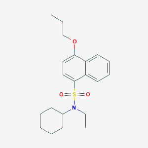molecular formula C21H29NO3S B2975421 N-cyclohexyl-N-ethyl-4-propoxynaphthalene-1-sulfonamide CAS No. 1206122-06-6