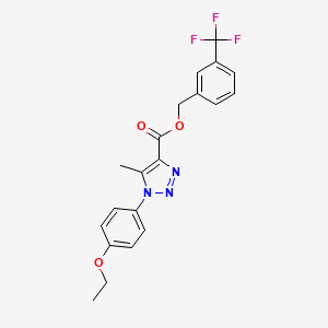 molecular formula C20H18F3N3O3 B2975424 3-(trifluoromethyl)benzyl 1-(4-ethoxyphenyl)-5-methyl-1H-1,2,3-triazole-4-carboxylate CAS No. 946355-13-1