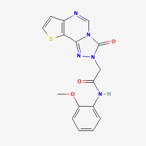 molecular formula C16H13N5O3S B2975430 N-(2-methoxyphenyl)-2-(3-oxothieno[2,3-e][1,2,4]triazolo[4,3-c]pyrimidin-2(3H)-yl)acetamide CAS No. 1019180-30-3