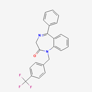 5-phenyl-1-[4-(trifluoromethyl)benzyl]-1,3-dihydro-2H-1,4-benzodiazepin-2-one