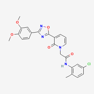 molecular formula C24H21ClN4O5 B2975447 N-(5-氯-2-甲苯基)-2-[3-[3-(3,4-二甲氧苯基)-1,2,4-恶二唑-5-基]-2-氧代吡啶-1(2H)-基]乙酰胺 CAS No. 1105226-13-8