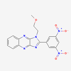 molecular formula C18H14N6O5 B2975448 2-(3,5-dinitrophenyl)-1-(2-methoxyethyl)-1H-imidazo[4,5-b]quinoxaline CAS No. 881565-81-7