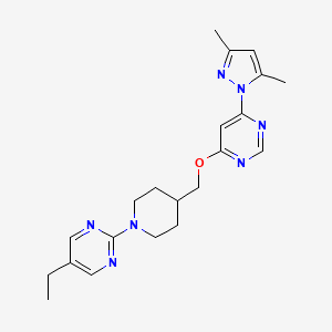 4-(3,5-dimethyl-1H-pyrazol-1-yl)-6-{[1-(5-ethylpyrimidin-2-yl)piperidin-4-yl]methoxy}pyrimidine