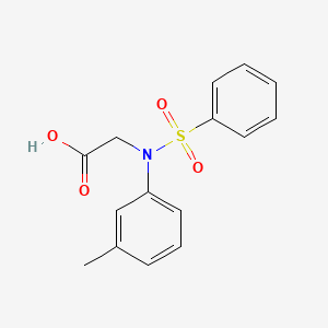molecular formula C15H15NO4S B2975454 N-(3-甲基苯基)-N-(苯磺酰基)甘氨酸 CAS No. 117309-37-2