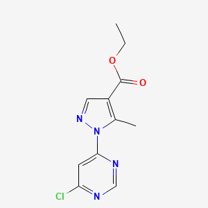 molecular formula C11H11ClN4O2 B2975491 1-(6-氯嘧啶-4-基)-5-甲基-1H-吡唑-4-羧酸乙酯 CAS No. 1223885-16-2