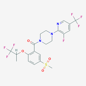 molecular formula C21H20F7N3O4S B2975507 Bitopertin R enantiomer CAS No. 845614-11-1; 845614-12-2