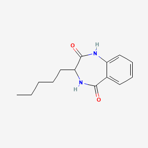 molecular formula C14H18N2O2 B2975509 3-pentyl-3,4-dihydro-1H-1,4-benzodiazepine-2,5-dione CAS No. 1374407-71-2
