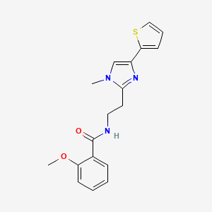 2-methoxy-N-(2-(1-methyl-4-(thiophen-2-yl)-1H-imidazol-2-yl)ethyl)benzamide