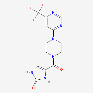 4-(4-(6-(trifluoromethyl)pyrimidin-4-yl)piperazine-1-carbonyl)-1H-imidazol-2(3H)-one