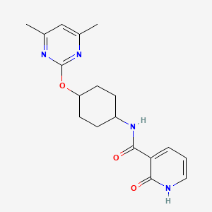 N-((1r,4r)-4-((4,6-dimethylpyrimidin-2-yl)oxy)cyclohexyl)-2-oxo-1,2-dihydropyridine-3-carboxamide
