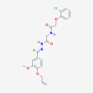 molecular formula C21H22ClN3O5 B297554 N-(2-{2-[4-(allyloxy)-3-methoxybenzylidene]hydrazino}-2-oxoethyl)-2-(2-chlorophenoxy)acetamide 
