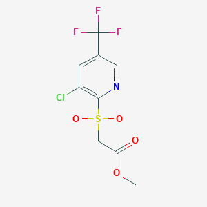B2975549 Methyl 2-[3-chloro-5-(trifluoromethyl)pyridin-2-yl]sulfonylacetate CAS No. 338397-30-1