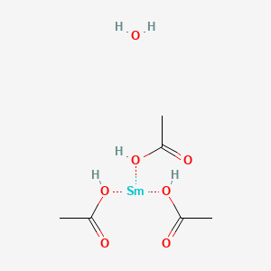 molecular formula C6H11O7Sm B2975564 Samarium acetate hydrate CAS No. 100587-91-5; 17829-86-6