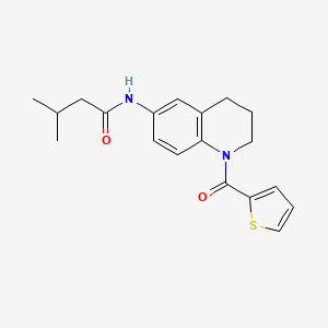 3-methyl-N-[1-(thiophene-2-carbonyl)-1,2,3,4-tetrahydroquinolin-6-yl]butanamide