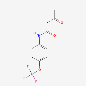 B2975572 3-oxo-N-[4-(trifluoromethoxy)phenyl]butanamide CAS No. 134888-96-3