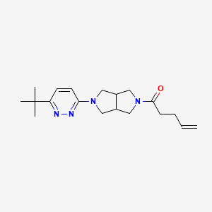 1-[2-(6-Tert-butylpyridazin-3-yl)-1,3,3a,4,6,6a-hexahydropyrrolo[3,4-c]pyrrol-5-yl]pent-4-en-1-one