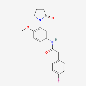 2-(4-fluorophenyl)-N-[4-methoxy-3-(2-oxopyrrolidin-1-yl)phenyl]acetamide