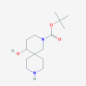 molecular formula C14H26N2O3 B2975580 Tert-butyl 5-hydroxy-2,9-diazaspiro[5.5]undecane-2-carboxylate CAS No. 1368038-01-0